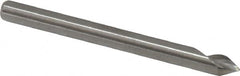 Hertel - 1/8" Head Diam, 1/8" Shank Diam, 1 Flute 60° Solid Carbide Countersink - Bright Finish, 1-1/2" OAL, Single End, Straight Shank, Right Hand Cut - A1 Tooling