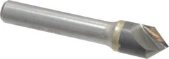 Hertel - 1/2" Head Diam, 3/8" Shank Diam, 1 Flute 82° Solid Carbide Countersink - Bright Finish, 2-1/2" OAL, Single End, Straight Shank, Right Hand Cut - A1 Tooling