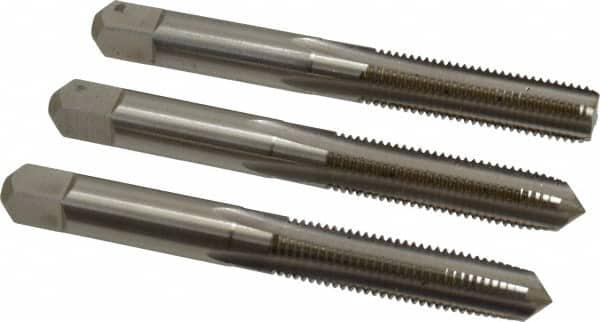 Hertel - 5/16-24 UNF, 4 Flute, Bottoming, Plug & Taper, Bright Finish, High Speed Steel Tap Set - 2-23/32" OAL, 2B/3B Class of Fit - A1 Tooling