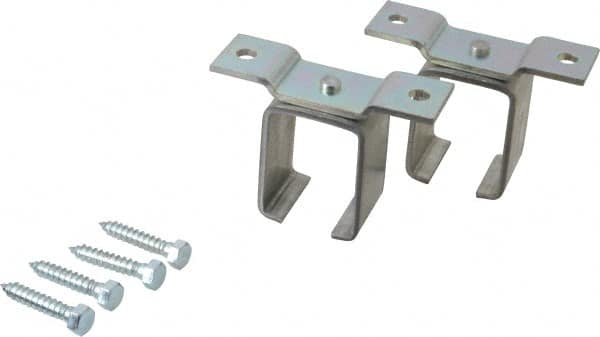 National Mfg. - 300 Lb Capacity, Galvanized, Single Ceiling Box Rail Bracket - 4-7/8" Long, 3-1/2" High, 1-1/2" Wide - A1 Tooling