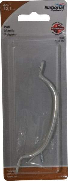 National Mfg. - 4.777" Long x 0.7" Wide x 1.005" High, Utility Pull - Zinc Plated, Steel, 4.153" Center to Center - A1 Tooling