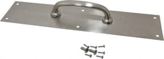 National Mfg. - 15" Long x 3-1/2" Wide, Aluminum Door Pull Plate - Aluminum Finish, 6" Grip Length - A1 Tooling