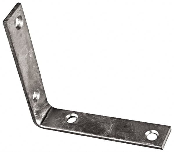 National Mfg. - 3-1/2" Long x 3/4" Wide, Steel, Corner Brace - Hot-Dipped Galvanized - A1 Tooling