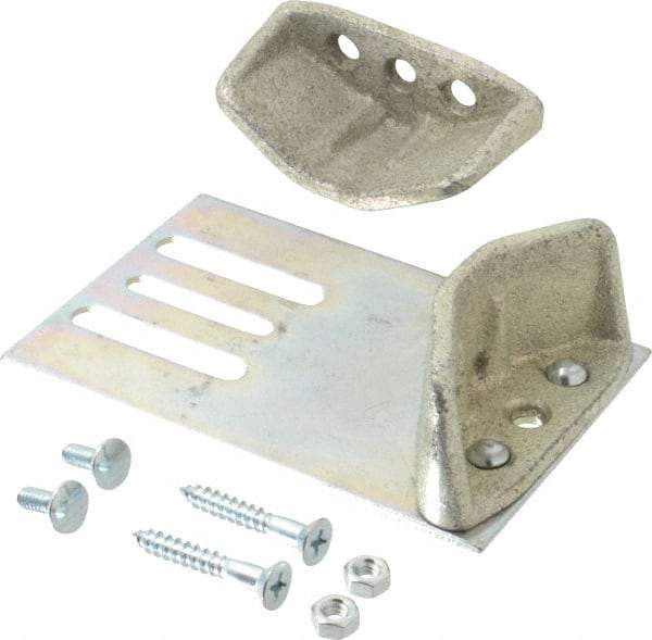 National Mfg. - 1 Panel, Commercial Zinc Plated Steel Floor Guide - Up to 3" Door Thickness - A1 Tooling