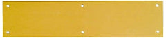 National Mfg. - 3-1/2" Wide x 15" OAL Solid Brass Push Plate - Solid Steel Finish - A1 Tooling