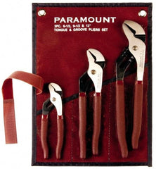 Paramount - 3 Piece Tongue & Groove Plier Set - Comes in Canvas Roll - A1 Tooling