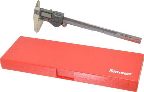 Starrett - 0 to 200mm Range, 0.01mm Resolution, IP67 Electronic Caliper - Stainless Steel with 1-7/8" Stainless Steel Jaws, 0.02mm Accuracy, Serial Output - A1 Tooling