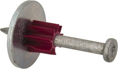 Powers Fasteners - 0.145" Shank Diam, 7/8" Washer Diam, Grade 1062 Steel Powder Actuated Drive Pin with Washer - 0.3" Head Diam, 1-1/2" Shank Length - A1 Tooling