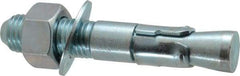 Powers Fasteners - 1" Diam, 1" Drill, 6" OAL, 1" Min Embedment Wedge Expansion Concrete Anchor - 1018 Steel, Zinc-Plated Finish, Hex Nut Head, Hex Drive, 2-3/8" Thread Length - A1 Tooling