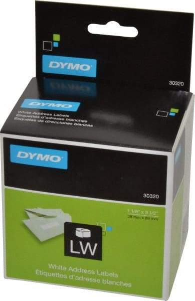 Dymo - 3-1/2" Long, White Die Cut Paper with Semi Perm. Adhesive Shipping Label - For DYMO LabelWriter Printers - A1 Tooling