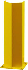 Hallowell - 24" High, Yellow Steel Post Protector - 7" Wide x 7" Long Mounting Plate, 16 Lb - A1 Tooling