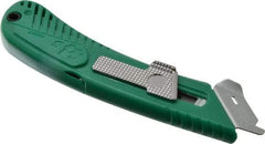 PHC - Springback Safety Cutter - 1-11/16" Steel Blade, Green ABS Handle, 1 Blade Included - A1 Tooling