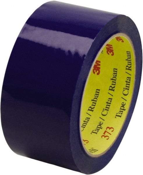 3M - 2" x 55 Yd Blue Rubber Adhesive Sealing Tape - Polypropylene Film Backing, 2.5 mil Thick, 60 Lb Tensile Strength, Series 373 - A1 Tooling