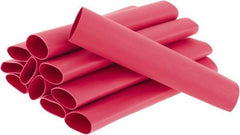 3M - 6" Long, 3:1, Polyolefin Heat Shrink Electrical Tubing - Red - A1 Tooling