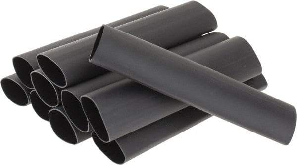 3M - 6" Long, 3:1, Polyolefin Heat Shrink Electrical Tubing - Black - A1 Tooling