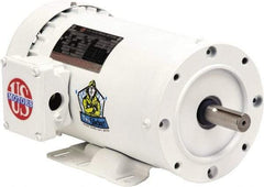 US Motors - 3 hp, TEFC Enclosure, No Thermal Protection, 3,490 RPM, 208-230/460 Volt, 60 Hz, Three Phase Premium Efficient Motor - Size 145 Frame, C-Face with Base Mount, 1 Speed, Double Sealed Ball Bearings, 8.1-7.2/3.6 Full Load Amps, F Class Insulation - A1 Tooling