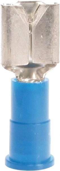 3M - 16 to 14 AWG, Vinyl, Partially Insulated, Female Wire Disconnect - 1/4 Inch Wide Tab, Blue, RoHS 2011/65/EU Compliant - A1 Tooling