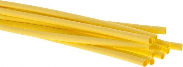 3M - 48" Long, 2:1, Polyolefin Heat Shrink Electrical Tubing - Yellow - A1 Tooling