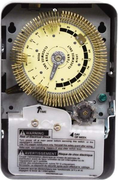 Intermatic - 24 hr with Day Skipper Indoor Analog Electromechanical Timer - 96 On/Off per Day, 480 VAC, 60 Hz, - A1 Tooling