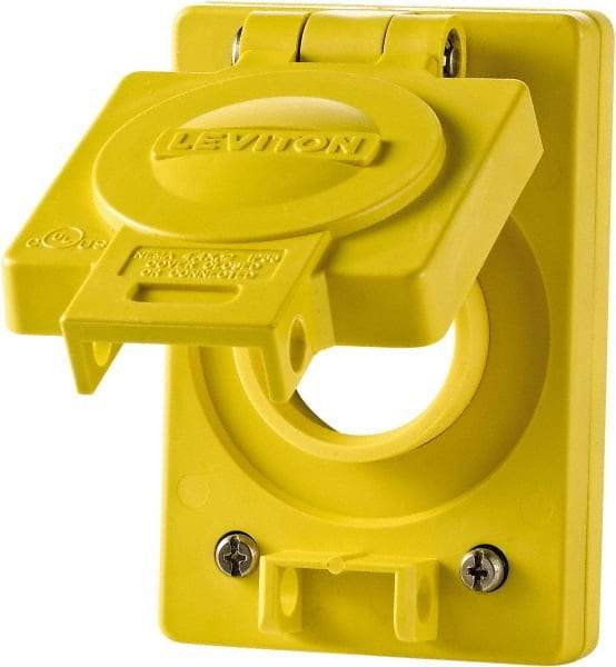 Leviton - 1 Gang, (0) Knockouts, PVC Rectangle Ceiling Box - 4" Overall Height x 4" Overall Width - A1 Tooling