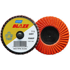 3″ Blaze Plastic Flat Mini Flap Disc TR (Type III) Type 27 40 Grit R980P Premium Ceramic Alumina - A1 Tooling