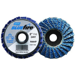 3″ BlueFire Plastic Flat Mini Flap Disc TS (Type II) Type 27 P36 Grit R884P1 Zirconia Alumina - A1 Tooling