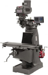 Jet - 10" Table Width x 49" Table Length, Variable Speed Pulley Control, 1 Phase Knee Milling Machine - R8 Spindle Taper - A1 Tooling