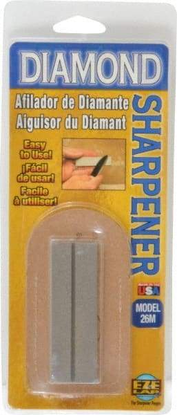 Eze Lap - 3" Long x 1" Wide x 1/4" Thick, Diam ond Sharpening Stone - Flat, 400 Grit, Medium Grade - A1 Tooling