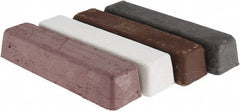 Made in USA - 1/4 Lb Emery, Rouge & Tripoli Compound - Grade C, Black, Brown, Red & White, Use on Aluminum, Carbon, Chrome, Copper, Gold, Iron, Nickel, Pewter, Plastic, Platinum, Rubber, Silver, Stainless Steel, Steel, Sterling, White Metals, Wood & Zinc - A1 Tooling