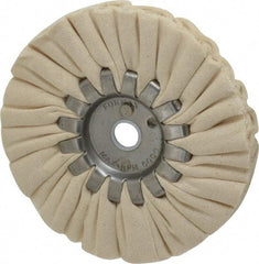 Made in USA - 5" Diam x 1/2" Thick Unmounted Buffing Wheel - 14 Ply, Bias Cut, 1/2" Arbor Hole - A1 Tooling