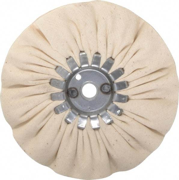 Made in USA - 6" Diam x 1/2" Thick Unmounted Buffing Wheel - 14 Ply, Bias Cut, 5/8" Arbor Hole - A1 Tooling