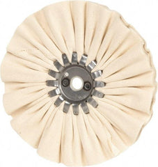 Made in USA - 7" Diam x 1/2" Thick Unmounted Buffing Wheel - 14 Ply, Bias Cut, 5/8" Arbor Hole - A1 Tooling