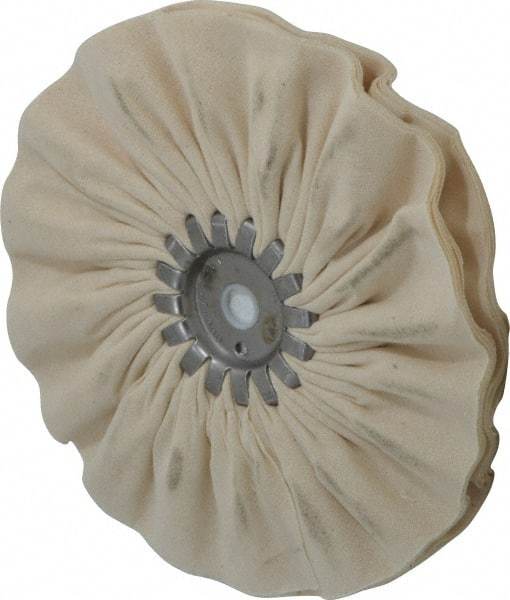 Made in USA - 8" Diam x 1/2" Thick Unmounted Buffing Wheel - 14 Ply, Bias Cut, 5/8" Arbor Hole - A1 Tooling