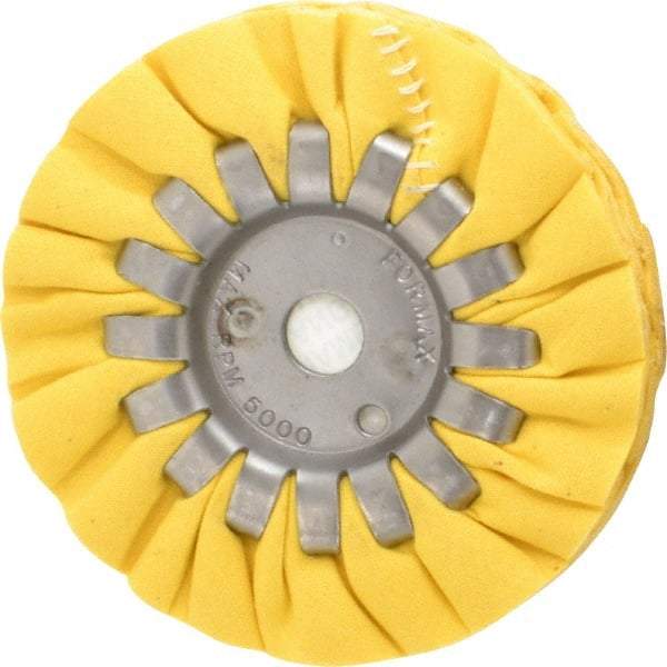 Made in USA - 4" Diam x 1/2" Thick Unmounted Buffing Wheel - 14 Ply, Bias Cut, 1/2" Arbor Hole - A1 Tooling