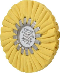 Made in USA - 5" Diam x 1/2" Thick Unmounted Buffing Wheel - 14 Ply, Bias Cut, 1/2" Arbor Hole - A1 Tooling