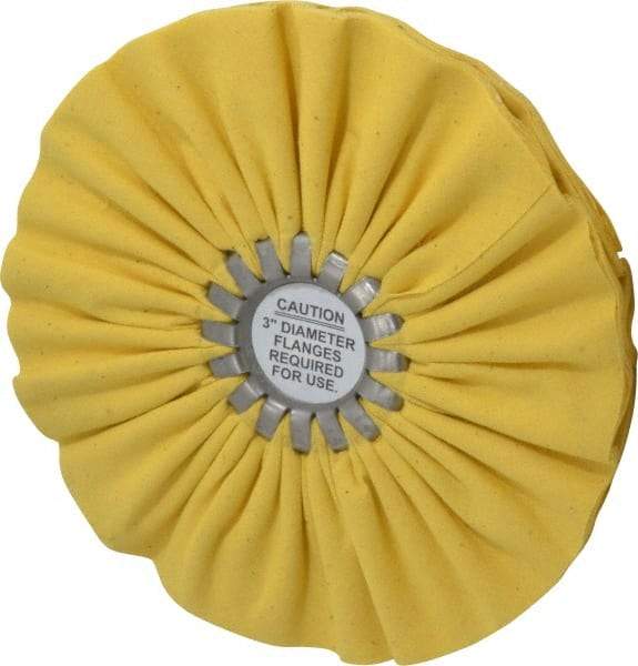 Made in USA - 8" Diam x 1/2" Thick Unmounted Buffing Wheel - 14 Ply, Bias Cut, 5/8" Arbor Hole - A1 Tooling