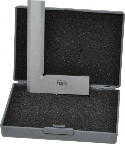 Fowler - 4" Blade Length, 3" Base Length Tool Steel Square - 0.0001" Accuracy, Beveled Edge - A1 Tooling