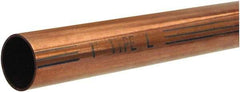 Mueller Industries - 2' Long, 5/8" OD x 1/2" ID, Grade C12200 Copper Water (L) Tube - 0.04" Wall Thickness, 0.285 Ft/Lb - A1 Tooling