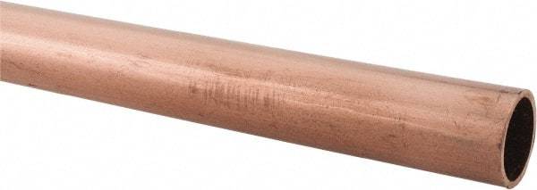 Mueller Industries - 10' Long, 5/8" OD x 1/2" ID, Grade C12200 Copper Water (K) Tube - 0.049" Wall Thickness, 0.343 Ft/Lb - A1 Tooling