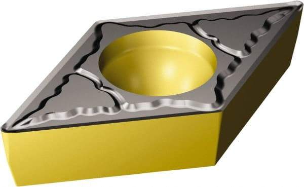 Sandvik Coromant - DPMT32.52 KM Grade 3210 Carbide Turning Insert - TiCN/AI2O3/TiN Finish, 55° Diamond, 3/8" Inscr Circle, 5/32" Thick, 1/32" Corner Radius - A1 Tooling