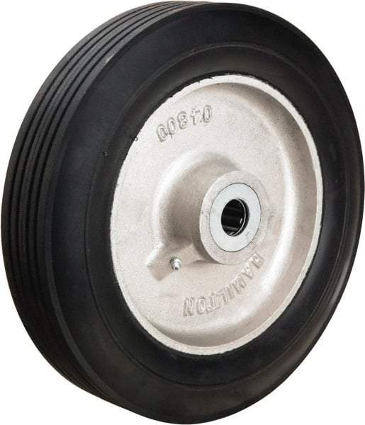 Hamilton - 14 Inch Diameter x 3-1/4 Inch Wide, Rubber on Aluminum Caster Wheel - 900 Lb. Capacity, 3-1/4 Inch Hub Length, 1-1/4 Inch Axle Diameter, Straight Roller Bearing - A1 Tooling