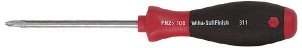 Wiha - #0, 6-1/2" OAL, Round Shaft Phillips Screwdriver - 2-1/4" Blade Length, Ergonomic Handle - A1 Tooling