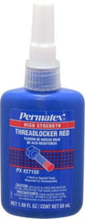 Permatex - 50 mL Bottle, Red, High Strength Liquid Threadlocker - Series 271, 24 hr Full Cure Time, Hand Tool, Heat Removal - A1 Tooling