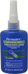 Permatex - 50 mL Bottle, Green, Liquid Medium Strength Threadlocker - Series 290, 24 hr Full Cure Time, Hand Tool, Heat Removal - A1 Tooling