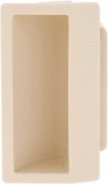 Sugatsune - 70mm Overall Width x 41mm Overall Height, 17mm Recess Depth, Ivory Snap In Recessed Pull - ABS, 33mm Recess Height, 65.5mm Recess Width - A1 Tooling