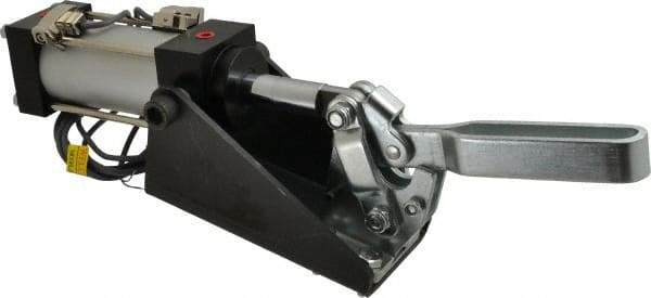 Gibraltar - 800 Lb Inner Hold Capacity, Vert Mount, Air Power Hold-Down Toggle Clamp - 1/8 NPT Port, 95° Bar Opening, 2-1/4" Height Under Bar - A1 Tooling