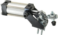 Gibraltar - 200 Lb Inner Hold Capacity, Vert Mount, Air Power Hold-Down Toggle Clamp - 1/8 NPT Port, 95° Bar Opening, 1.06" Height Under Bar - A1 Tooling