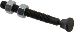 Gibraltar - 3/8-16 Carbon Steel Swivel Foot Tip Clamp Spindle Assembly - 2.44" Thread Length, 3.38" OAL, Flat Tip Cap, Use with Toggle Clamps - A1 Tooling