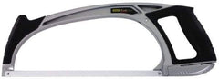 Stanley - 12" Hacksaw - 4-3/4" Throat Depth, Aluminum Handle, Contoured Design D-Style Handle - A1 Tooling