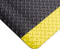 PRO-SAFE - 5' Long x 2' Wide, Dry Environment, Anti-Fatigue Matting - Black with Yellow Borders, Vinyl with Vinyl Sponge Base, Beveled on 4 Sides - A1 Tooling